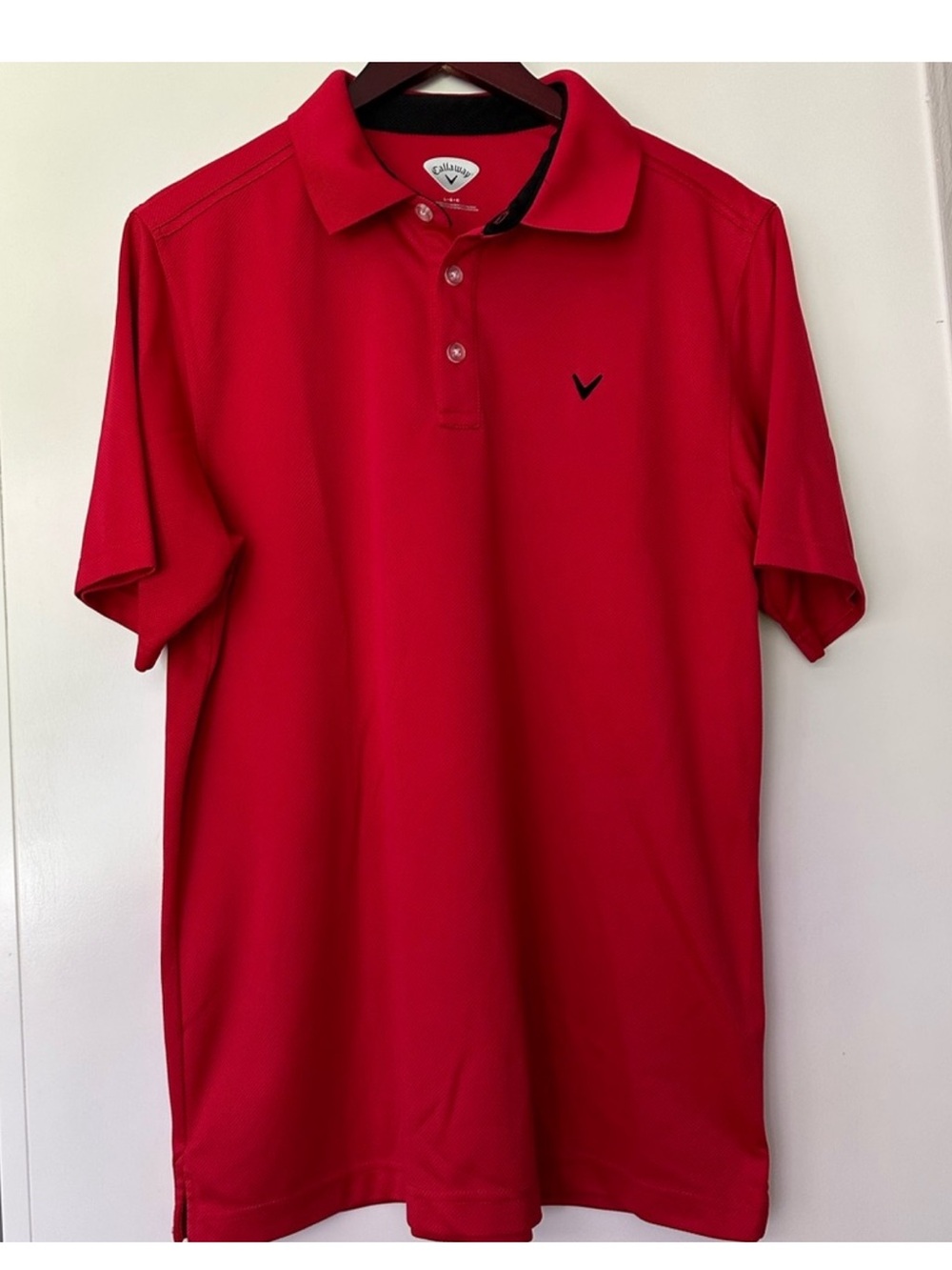 Callaway Golf Polo Shirt Men’s Large Red Performance Short Sleeve